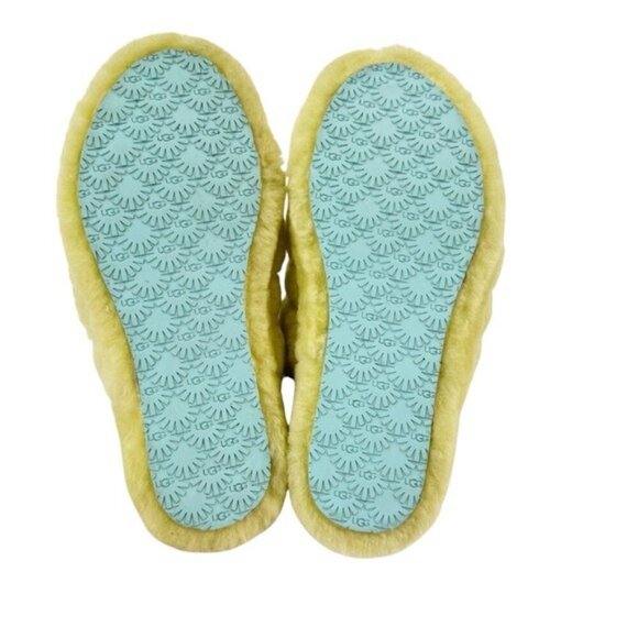 UGG Sheepskin Fluff Yeah Slippers Slide Shoes Size 5 Youth or 6.5/7 Women - Picture 12 of 13